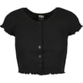 Miniatyrbild 1 av 4: T-shirt dam - Urban Classics - Cropped - Svart - Korta ärmar - Rundhalsad
