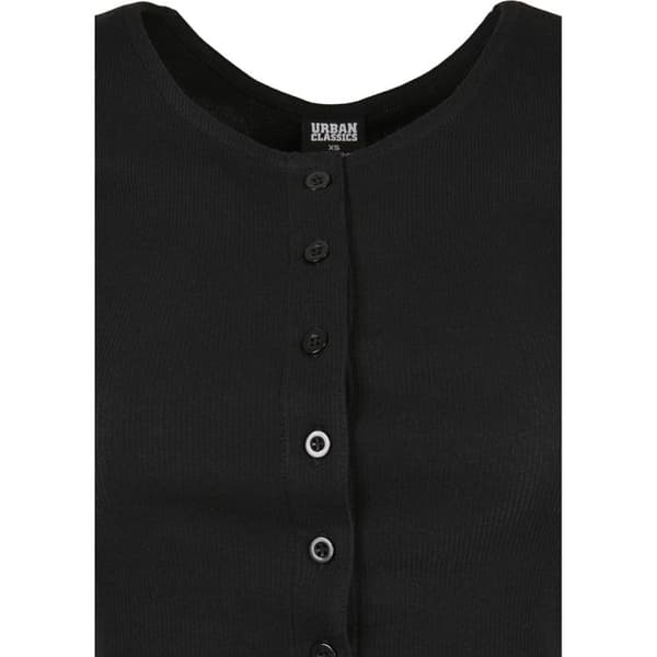 T-shirt dam - Urban Classics - Cropped - Svart - Korta ärmar - Rundhalsad