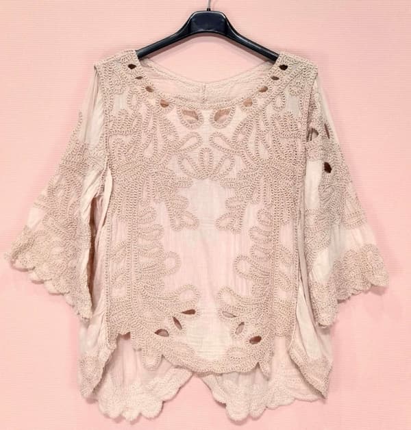 Embroidered bohemian blouse - several colors - one size 38-42