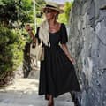 Miniatyrbild 4 av 11: Klänning med öppen rygg i boho chic stil - flera färger - one size 38-44
