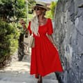 Miniatyrbild 5 av 11: Klänning med öppen rygg i boho chic stil - flera färger - one size 38-44