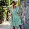 Miniatyrbild 6 av 11: Klänning med öppen rygg i boho chic stil - flera färger - one size 38-44