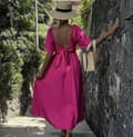 Miniatyrbild 2 av 11: Klänning med öppen rygg i boho chic stil - flera färger - one size 38-44