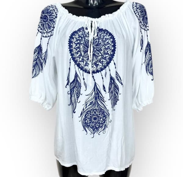 Bohemian adjustable blouse - several pattern choices - one size 42-46
