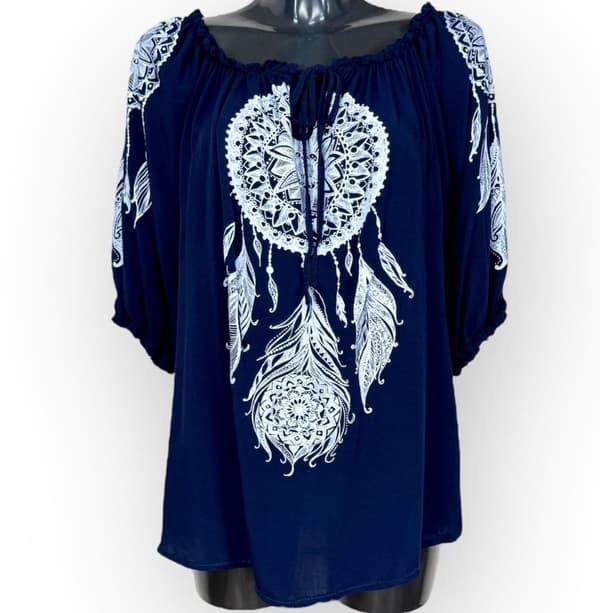 Bohemian adjustable blouse - several pattern choices - one size 42-46