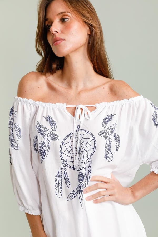 Bohemian adjustable blouse - several pattern choices - one size 42-46