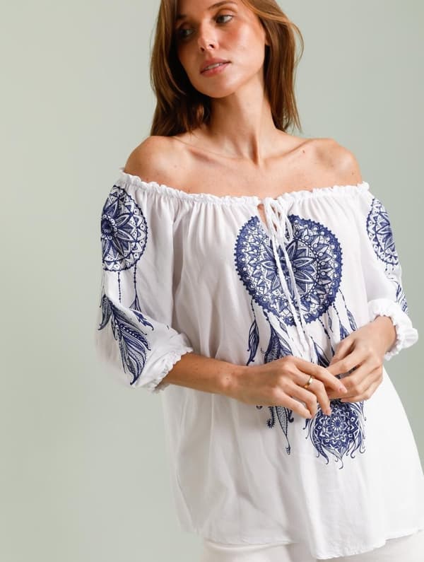 Bohemian adjustable blouse - several pattern choices - one size 42-46