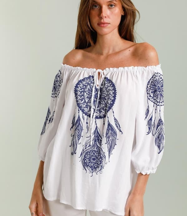 Bohemian adjustable blouse - several pattern choices - one size 42-46