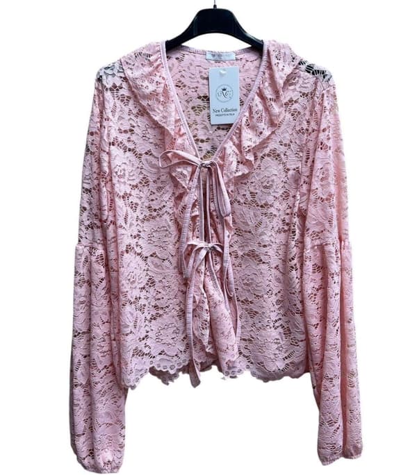 Elegant lace blouse - available in several colors - one size 36-42