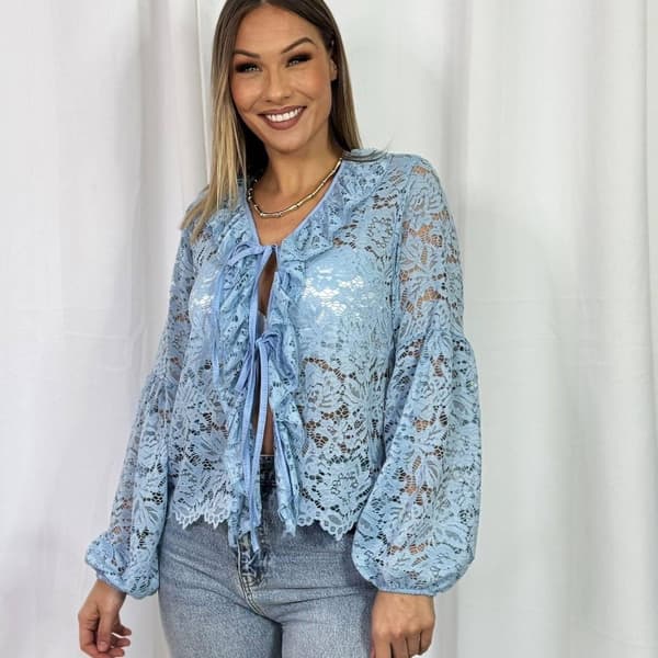 Elegant lace blouse - available in several colors - one size 36-42