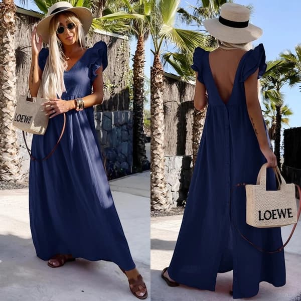 Klänning boho chic i många härliga färger - one size 38-46
