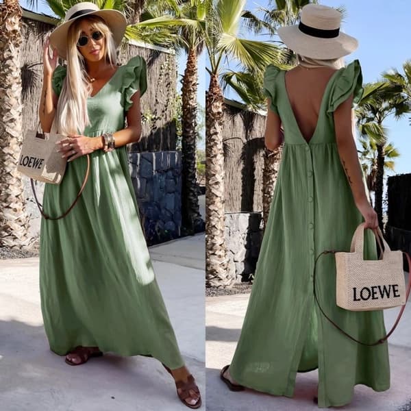 Klänning boho chic i många härliga färger - one size 38-46