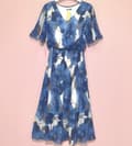 Pikkukuva 4 / 7: Pleated dress with flower motif - several colors - one size 38-44