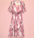 Pikkukuva 5 / 7: Pleated dress with flower motif - several colors - one size 38-44