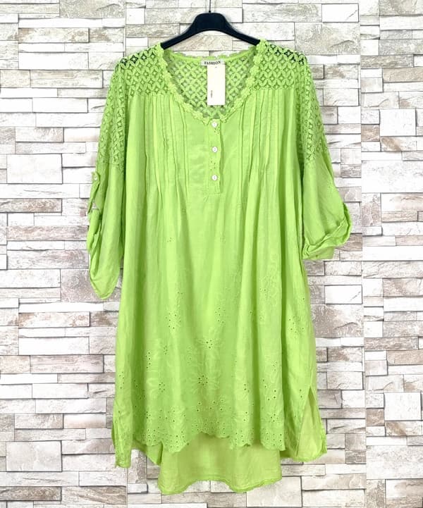Embroidered thin dress - one size 40-48