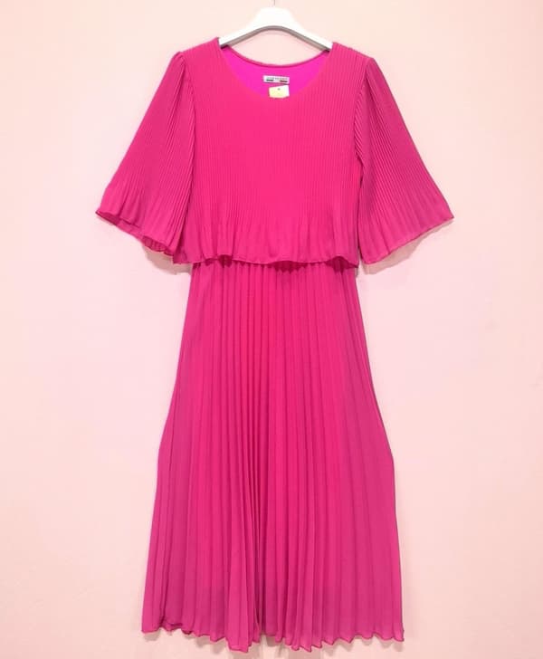 Pleated long dress - many lovely colors - one-size 40-44