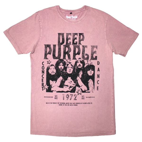 Deep Purple 1972 Concert Stone Wash T Shirt