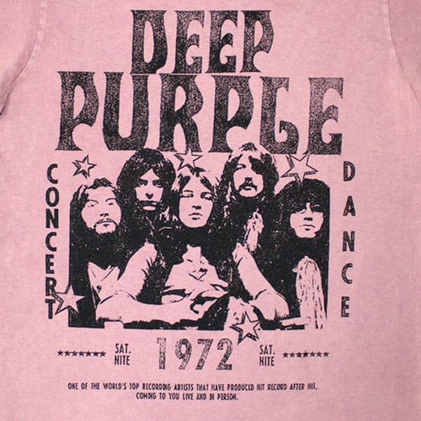 Deep Purple 1972 Concert Stone Wash T Shirt