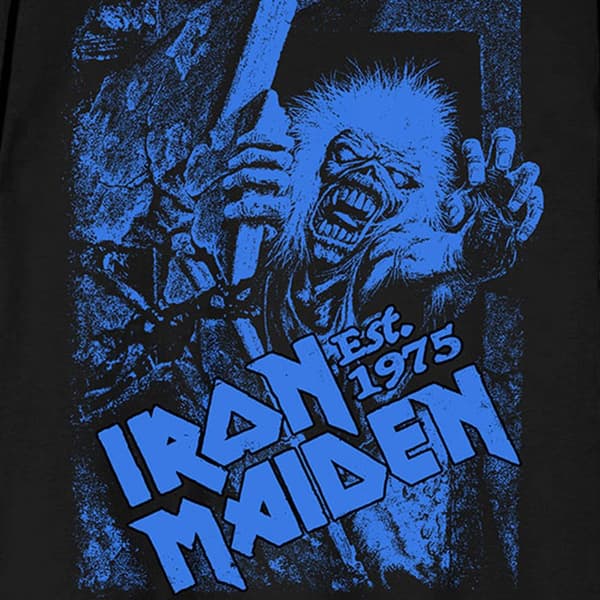 Iron Maiden Est 1975 No Prayer Grave Blue T Shirt