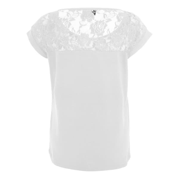T-shirt dam - Urban Classics - Spets topp - Svart - 100% Bomull - Korta ärmar