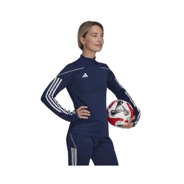 Sweat ADIDAS Tiro 23 League Träningströja W Blå - Dam/Vuxen - Långa ärmar - Hög krage