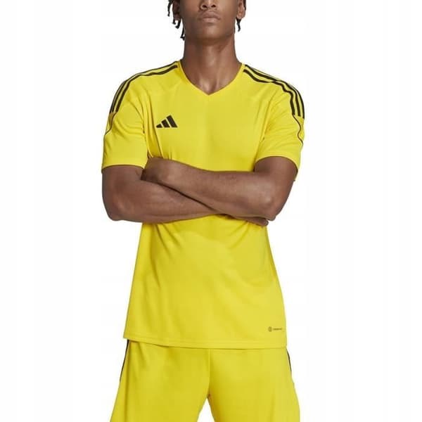 T-shirt Herr ADIDAS Tiro 23 League Gul - Vuxen - Slim fit