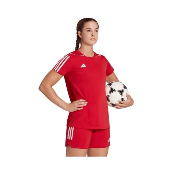 T-shirt Dam - ADIDAS - Tiro 23 League - Röd - Kort ärm - Andningsbar