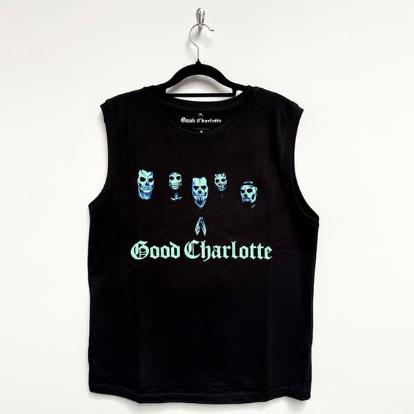 Good Charlotte Unisex Tank T-Shirt: Generation Rx Skull Faces (Black) (X-Large)