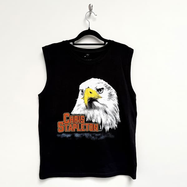 Chris Stapleton Unisex Tank T-Shirt: Eagle (Black) (X-Large)
