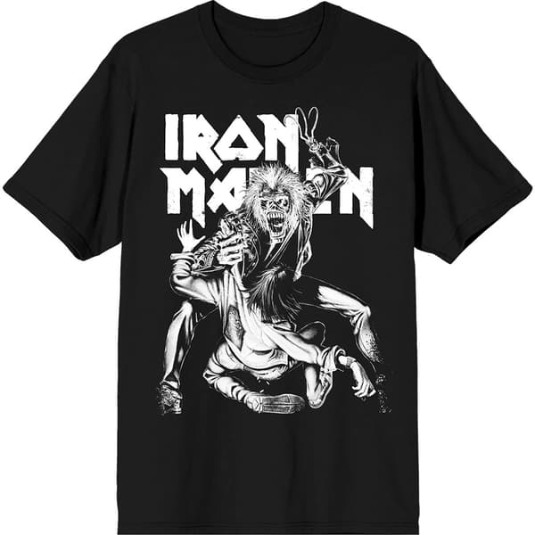Iron Maiden Unisex T-Shirt: No Prayer Claw Crop (Black) (Large)