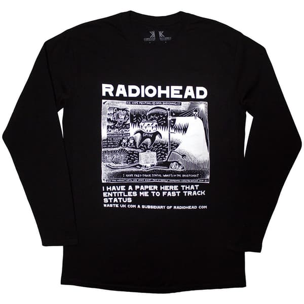 Radiohead Unisex Long Sleeve T-Shirt: Ice Caps (Black) (XX-Large)
