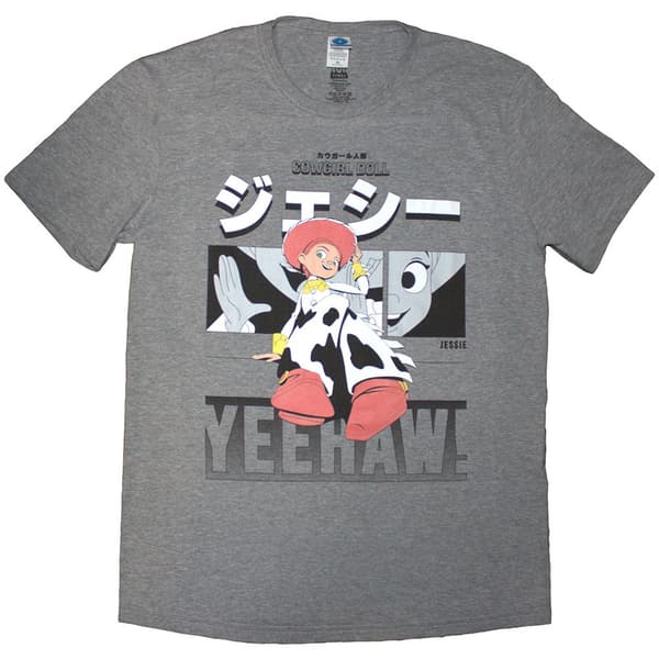 Disney Unisex T-Shirt: Toy Story Jessie Yeehaw (Grey) (Medium)