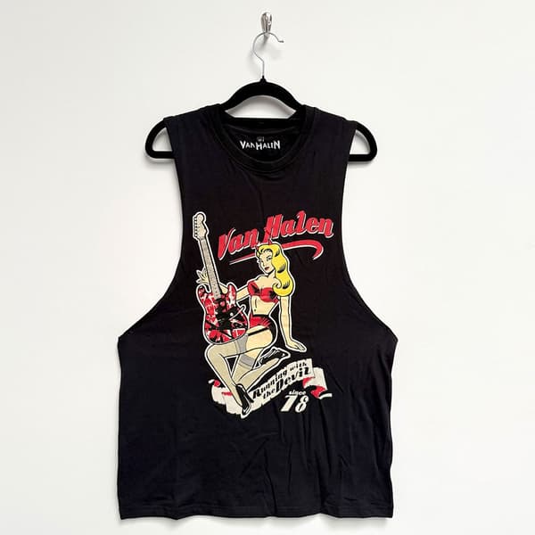 Van Halen Unisex Vest T-Shirt: Running With The Devil (Black) (Medium)