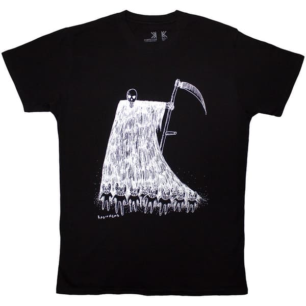 Radiohead Unisex Organic T-Shirt: Grim Reaper (Black) (Medium)