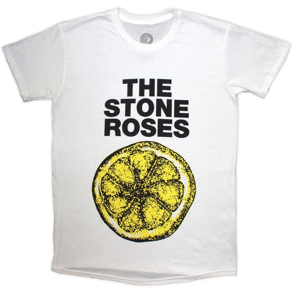 The Stone Roses Unisex T-Shirt: Lemon 1989 Tour (White) (Small)