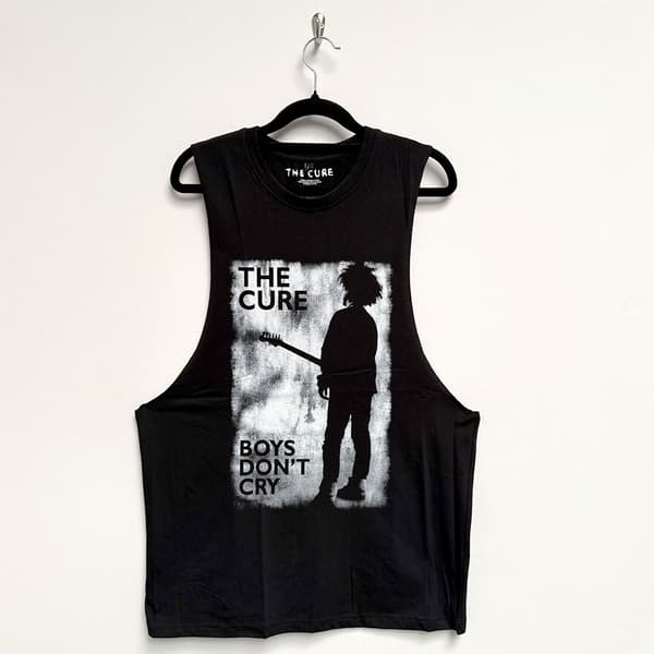 The Cure Unisex Vest T-Shirt: Boys Don't Cry B&W (Black) (Large)