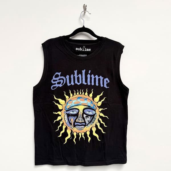 Sublime Unisex Tank T-Shirt: Sun Logo (Black) (Small)