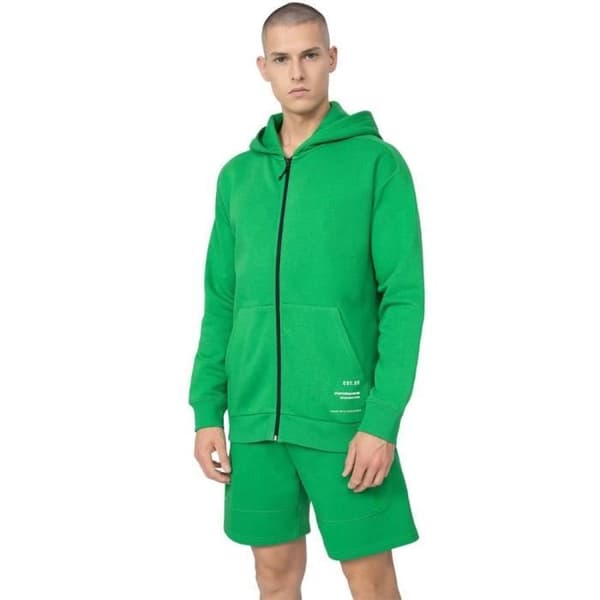 Sweatshirt - 4F - SS23TSWSM236 - Grön - Långa ärmar - Huva