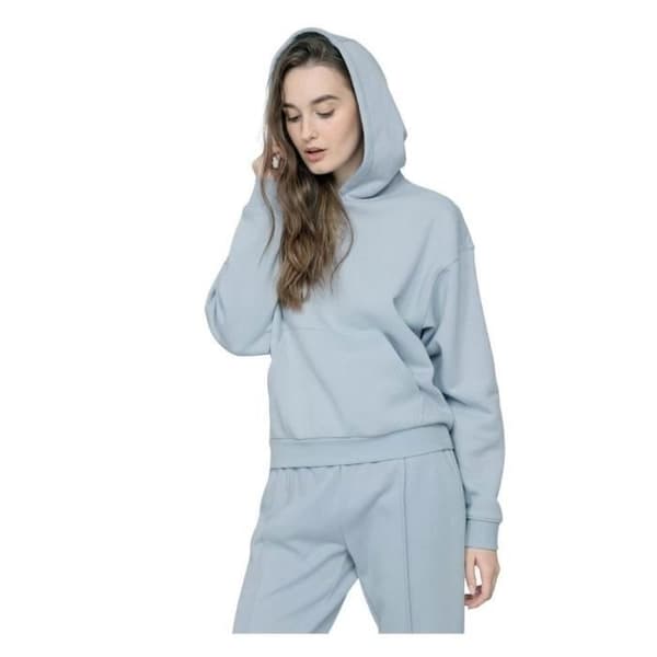 Sweat - 4F - BLD031 - Blå - Kvinna - Långa ärmar - Huva