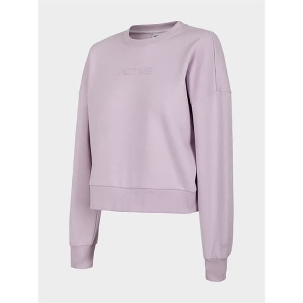 Sweatshirt 4F BLD023 Rosa - Dam - Långa ärmar - Huvkrage