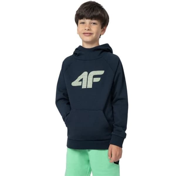 4F Sweatshirt SWSM220 - Blå - Barn - Långa ärmar - Huvkrage