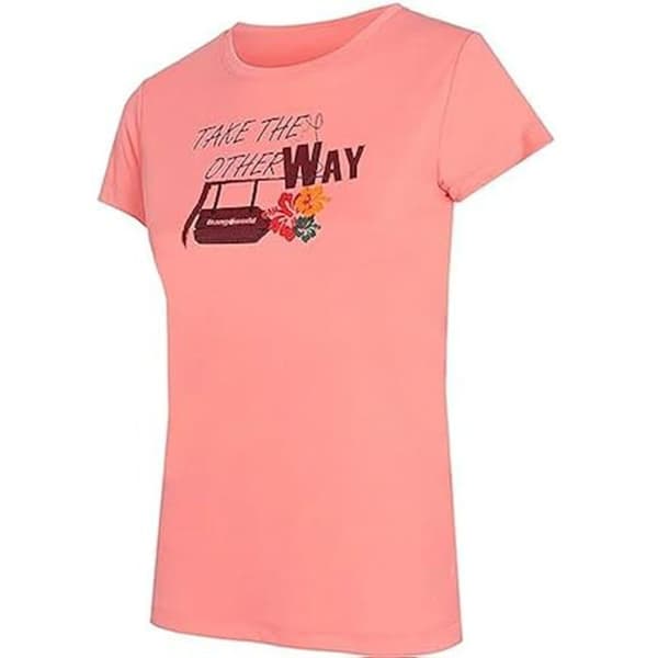 Kortärmad T-shirt - TRANGOWORLD - Myra - 100 % polyester - Rosa - Dam