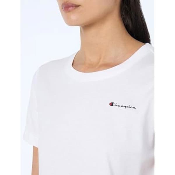 T-shirt - CHAMPION - Legacy Icons - Logo S/S - Dam - Vit - Vanlig