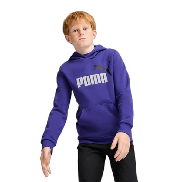 Hoodie - Puma - Essentials+ Big Logo - Tvåfärgad - Kille - Långa ärmar