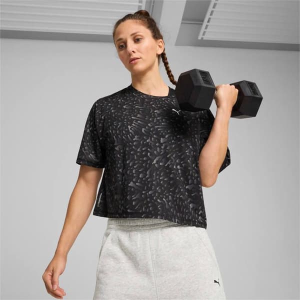 T-shirt dam - Puma - Favorit - Svart - Korta ärmar - Andningsbar