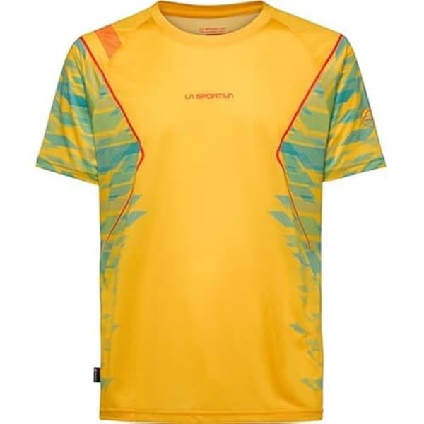 T-shirt - LA SPORTIVA - Pacer - Herr - Korta ärmar - Klassisk krage - Grön flerfärgad
