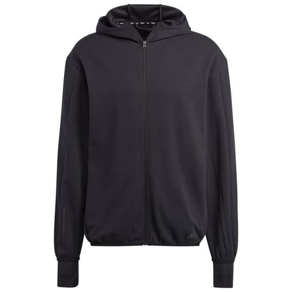 Sweatshirt - ADIDAS - Yoga Base Fz HD - Svart-Vit - Herr - Långa ärmar