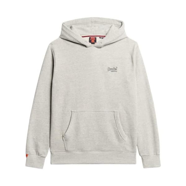 Sweatshirt med huva Superdry Essential Logo - Varsity Grå Grindle