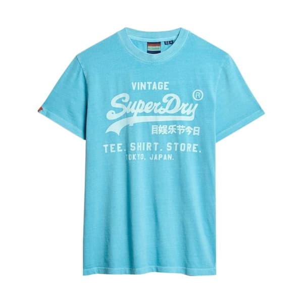 T-shirt Superdry VL Neon Relaxed Tee - Ljusblå