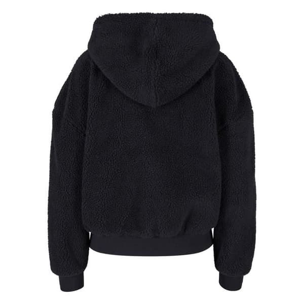 Zip hoodie - Urban Classics - Oversize Sherpa - Svart - Kvinna - Långa ärmar